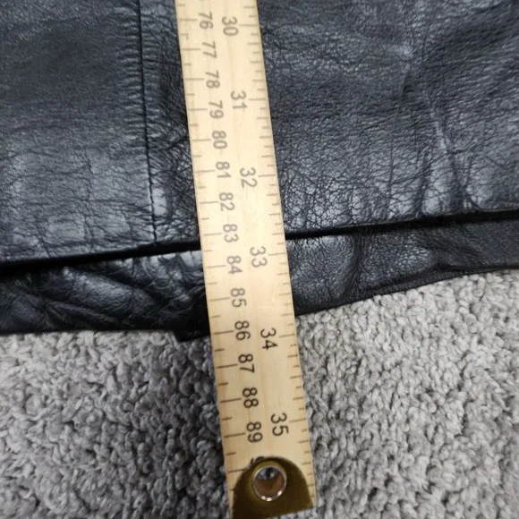 Wilsons Leather Jacket Mens Medium Black Thinsulate Button Coat‎ Blazer Lapel